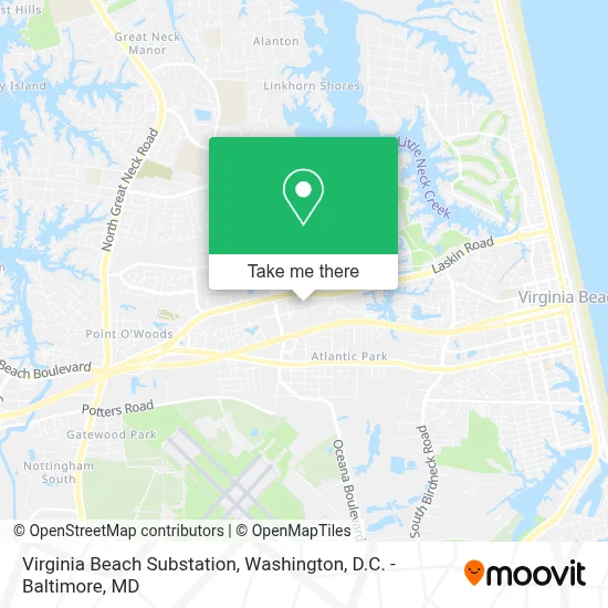 Virginia Beach Substation map