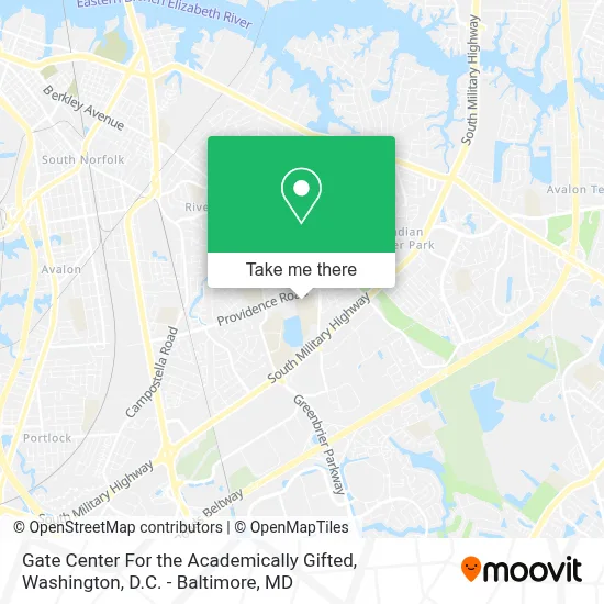 Gate Center For the Academically Gifted map