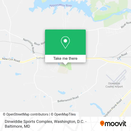 Dinwiddie Sports Complex map