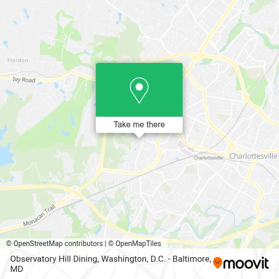 Observatory Hill Dining map