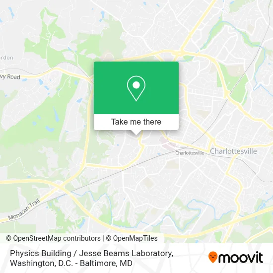 Physics Building / Jesse Beams Laboratory map