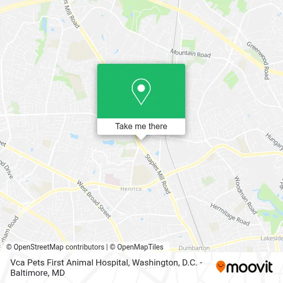 Vca Pets First Animal Hospital map