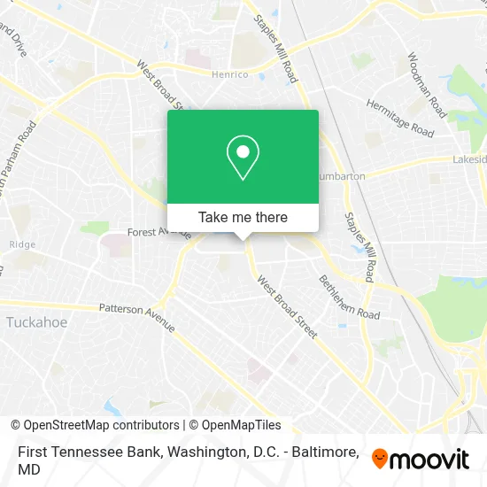 First Tennessee Bank map