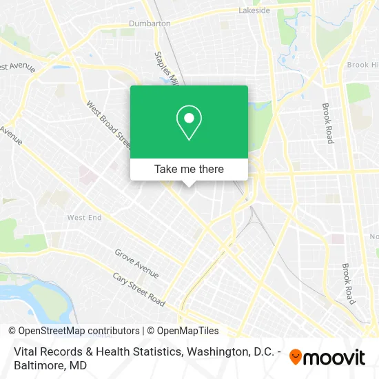Vital Records & Health Statistics map