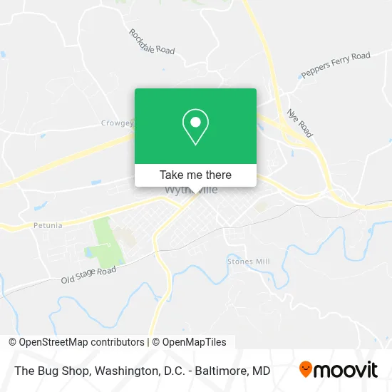 The Bug Shop map