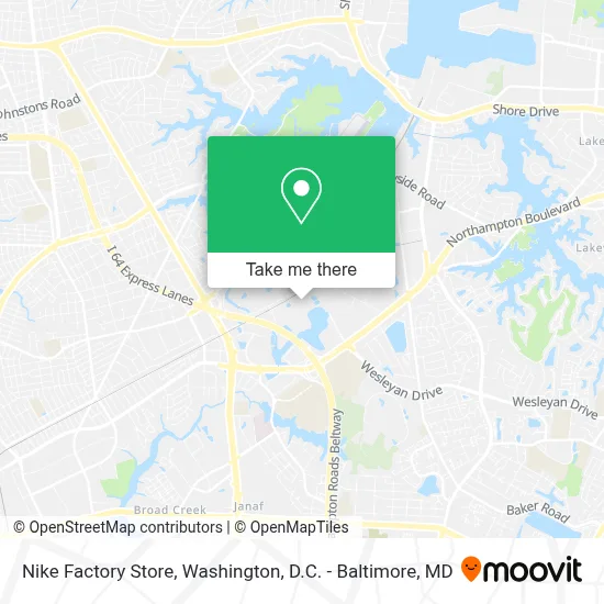 Nike Factory Store map