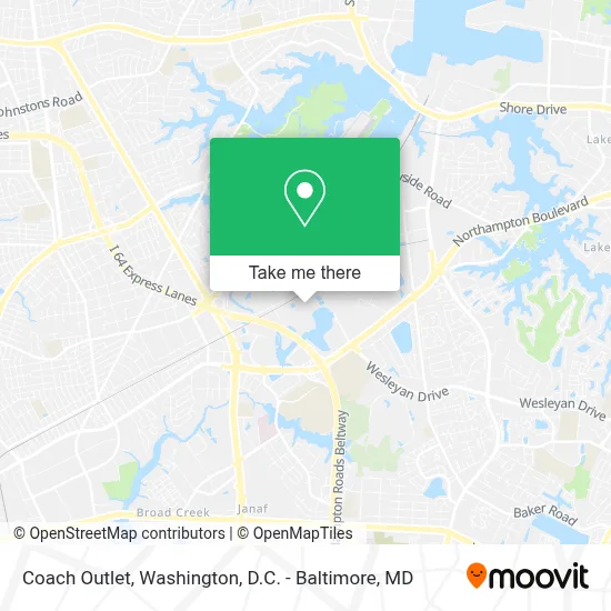 Coach Outlet map