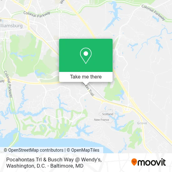 Pocahontas Trl & Busch Way @ Wendy's map