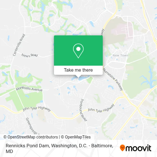 Rennicks Pond Dam map