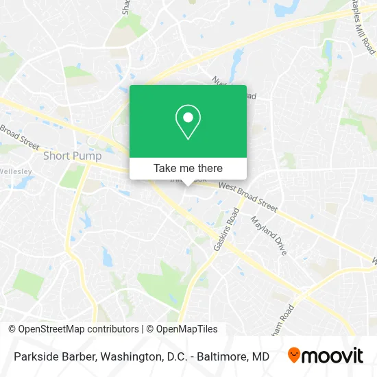 Parkside Barber map