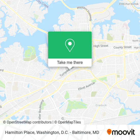 Hamilton Place map