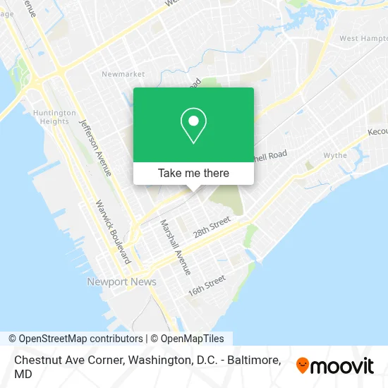Chestnut Ave Corner map