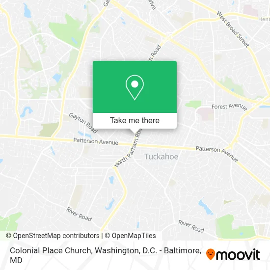 Colonial Place Church map
