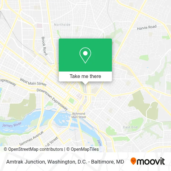Amtrak Junction map