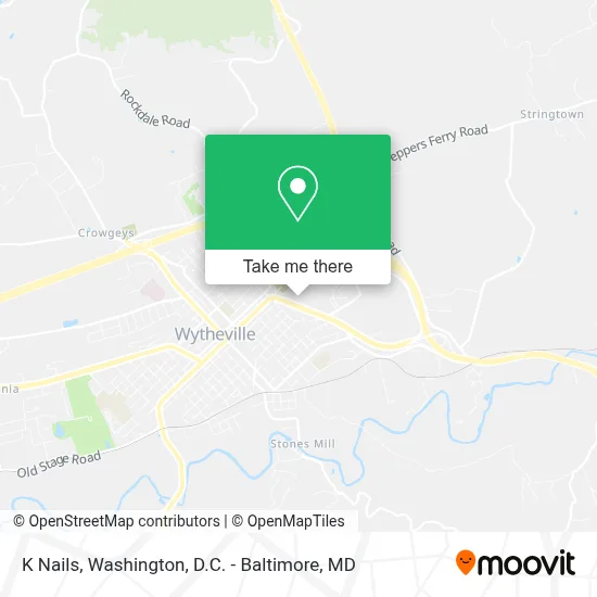 K Nails map