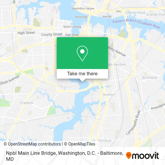 Npbl Main Line Bridge map