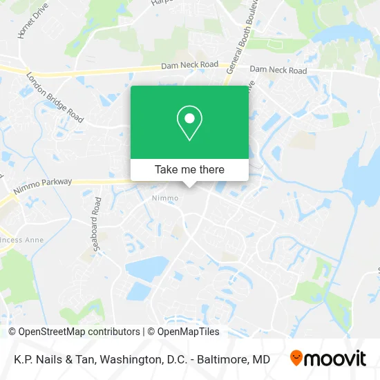 K.P. Nails & Tan map