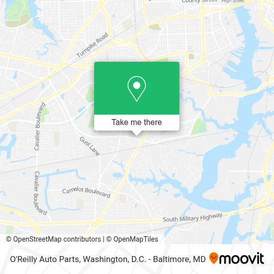 O'Reilly Auto Parts map