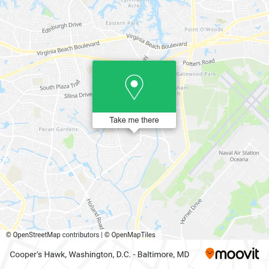 Cooper's Hawk map