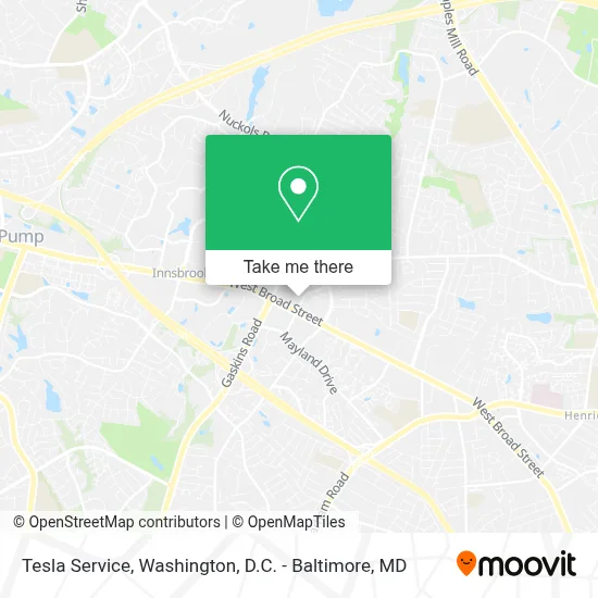 Tesla Service map