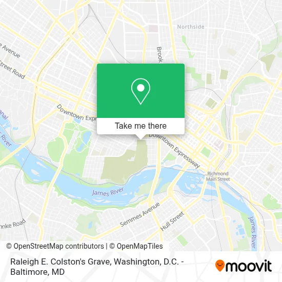 Raleigh E. Colston's Grave map