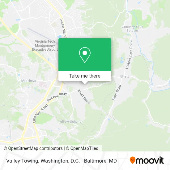 Valley Towing map