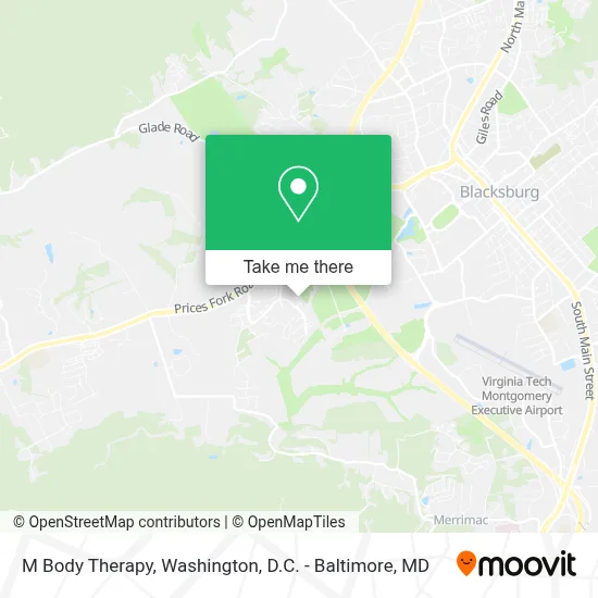 M Body Therapy map