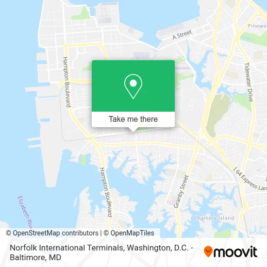 Norfolk International Terminals map