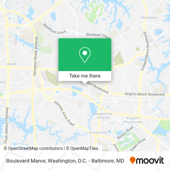 Boulevard Manor map