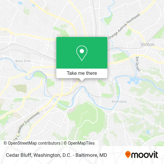 Cedar Bluff map