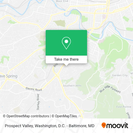 Prospect Valley map