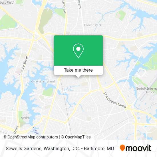 Sewells Gardens map
