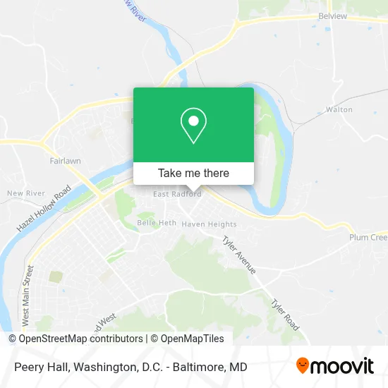 Peery Hall map