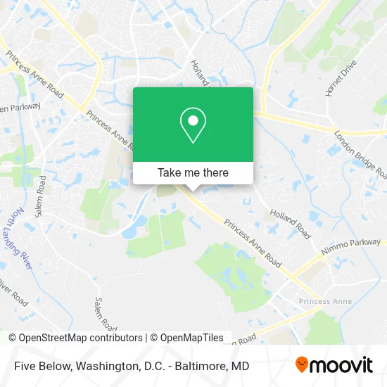 Five Below map