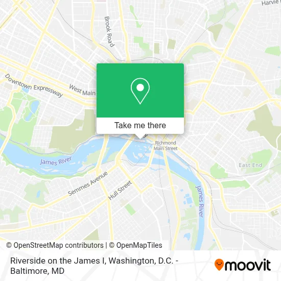 Riverside on the James I map