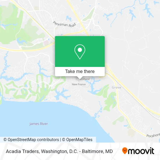 Acadia Traders map
