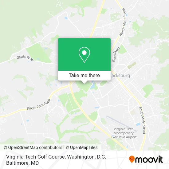 Virginia Tech Golf Course map