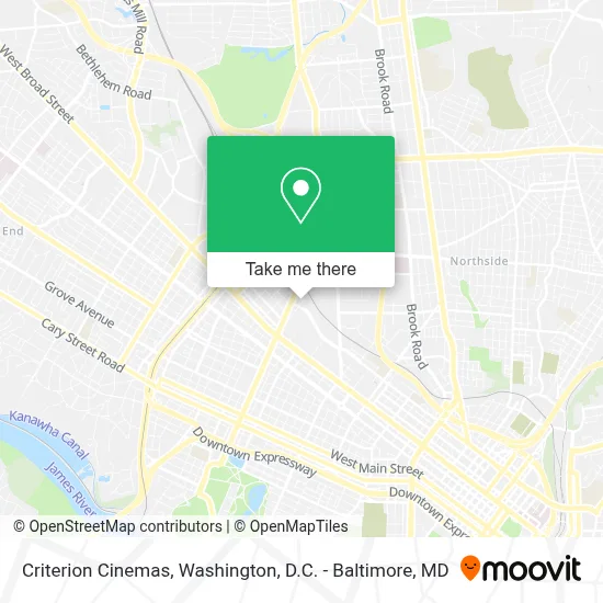 Criterion Cinemas map