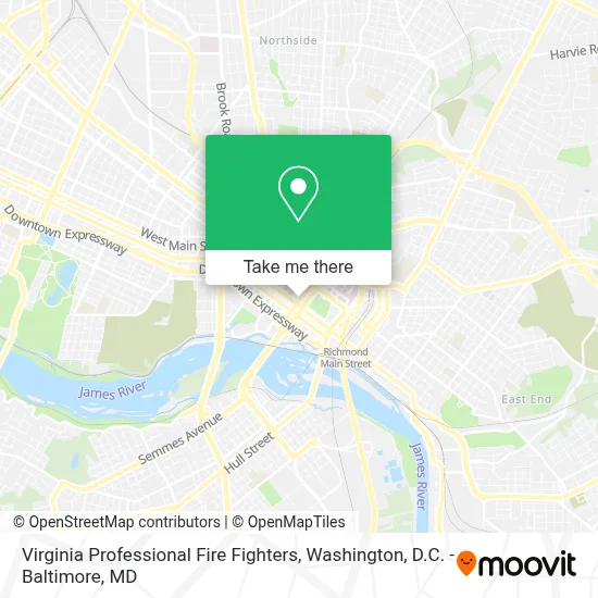 Virginia Professional Fire Fighters map