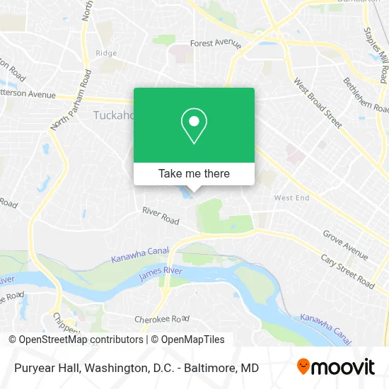 Puryear Hall map