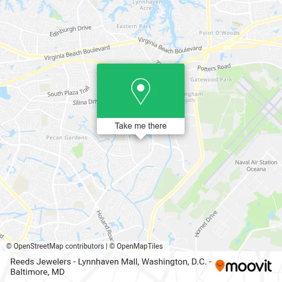 Reeds Jewelers - Lynnhaven Mall map