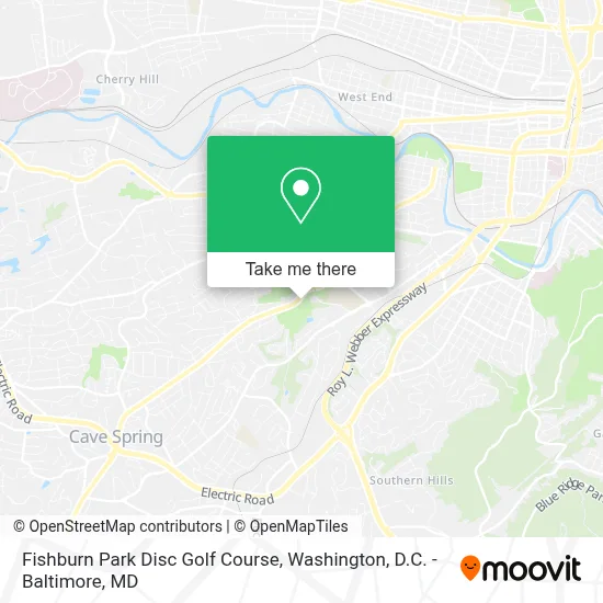 Fishburn Park Disc Golf Course map