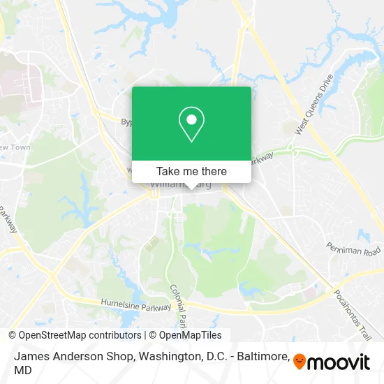 James Anderson Shop map