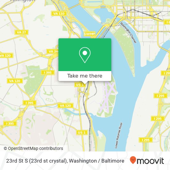 Mapa de 23rd St S (23rd st crystal), Arlington, VA 22202