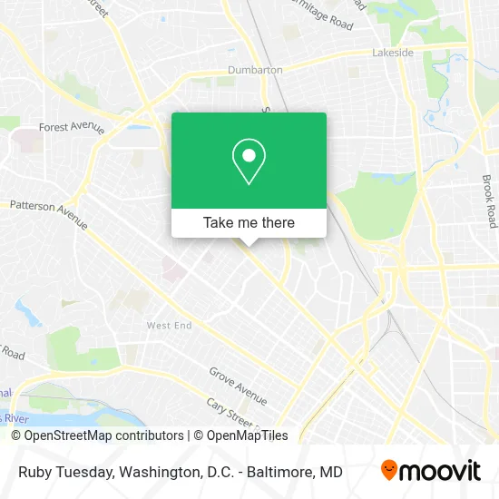 Ruby Tuesday map