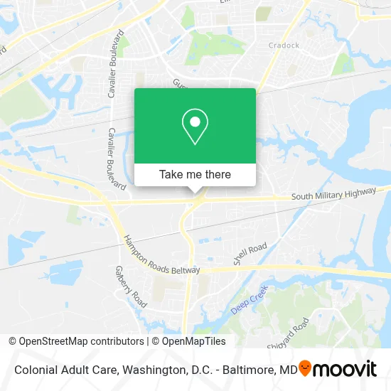 Colonial Adult Care map