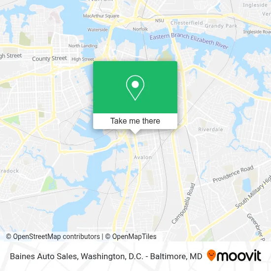 Baines Auto Sales map