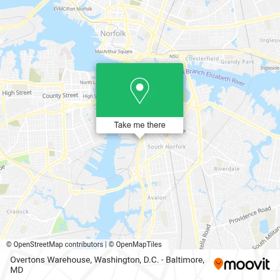 Overtons Warehouse map