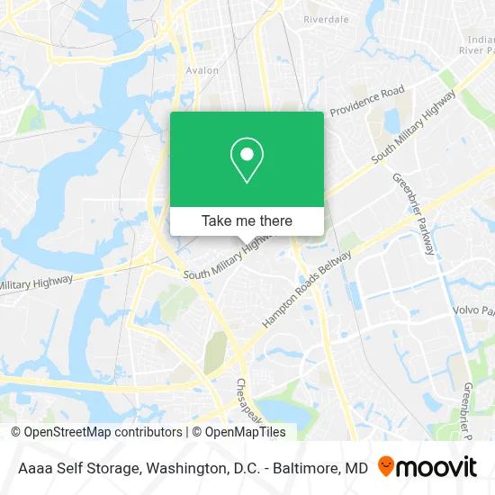 Aaaa Self Storage map