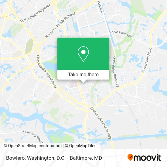 Bowlero map